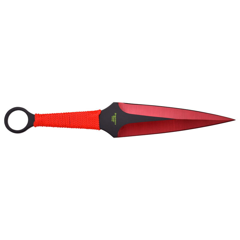 Backorder - Perfect Point Red Kunai Throwing Knife Set 9"