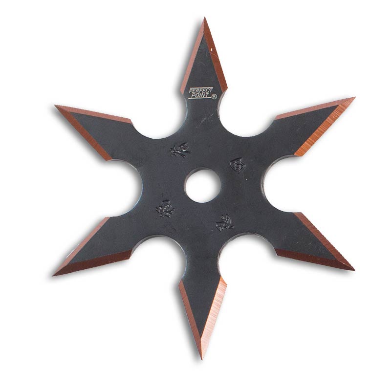 Perfect Point 4 Set Black Colour Edged Ninja Throwing Star 4"