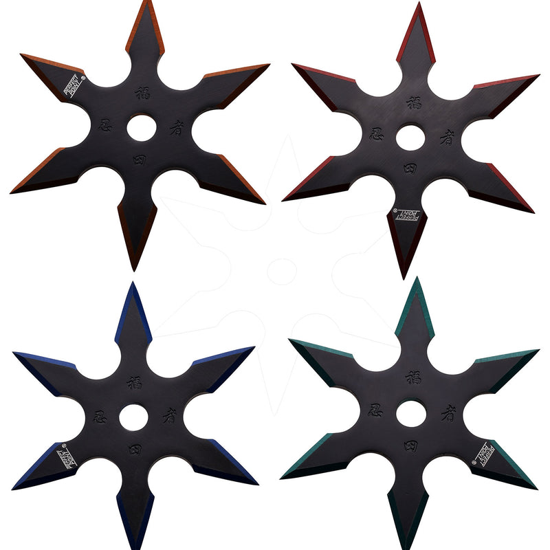 Perfect Point 4 Set Black Colour Edged Ninja Throwing Star 4"