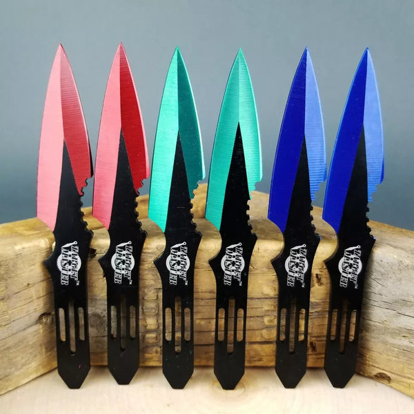 Target Master 6 Set Multi-Coloured Throwing Knife Set 5 1/2"