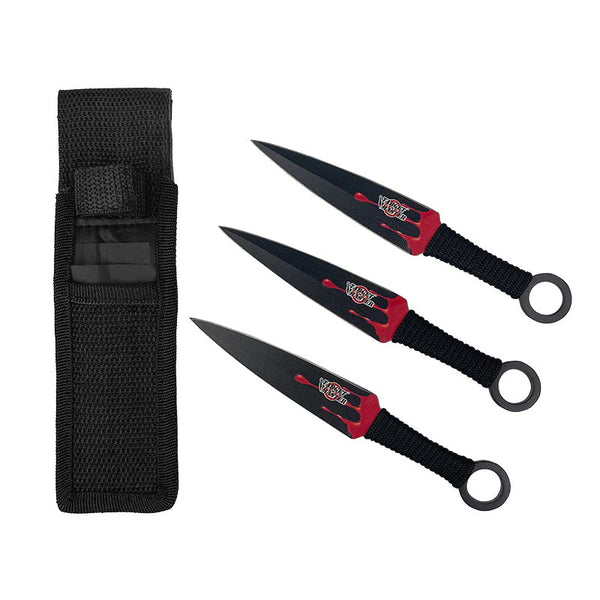 Target Master 3 Set Bloody Ninja Kunai Throwing Knife Set 6 1/2"