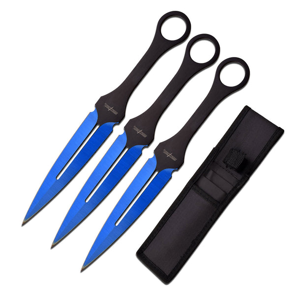 Perfect Point Blue Kunai Throwing Knife Set 7" - Backorder Stock Due 09th October