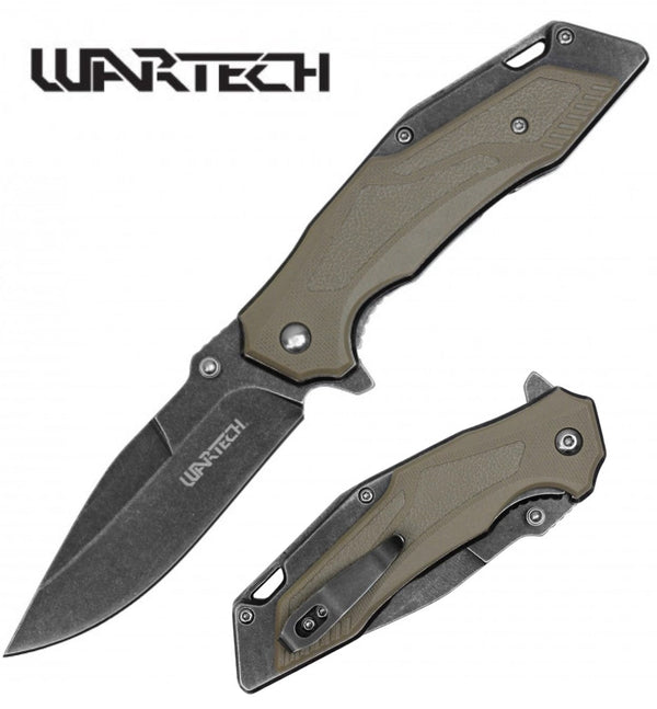 Wartech 8" Desert Clip Point Pocket Knife