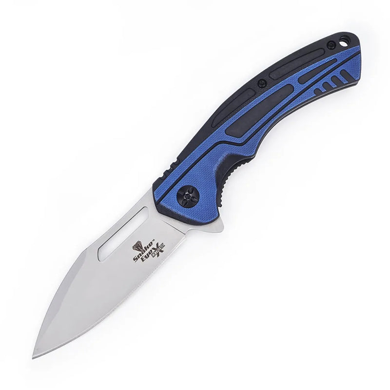 Snake Eye Extreme 8" Black/Blue Folding Knife