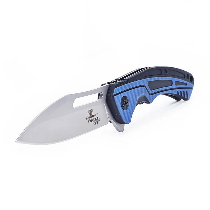 Snake Eye Extreme 8" Black/Blue Folding Knife