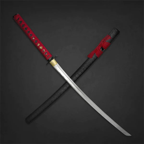 41″ Musha Hand Forged Red ‘Enso’ Circles Samurai Sword