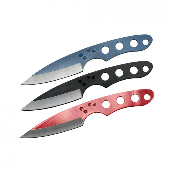 Aeroblades 3 Piece Assorted Colour Dog Paw Throwing Knives 6.5″