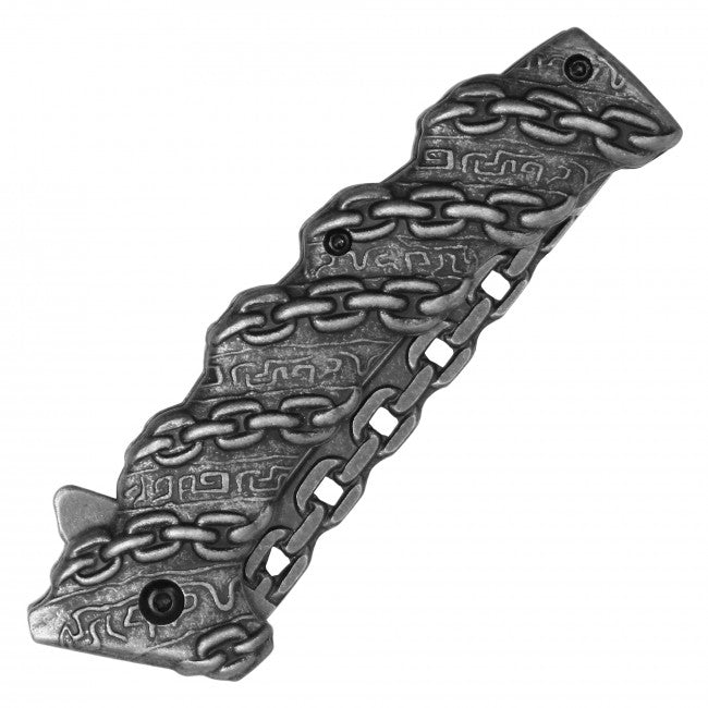 Buckshot Stonewashed Chain Link Folding Knife 8″