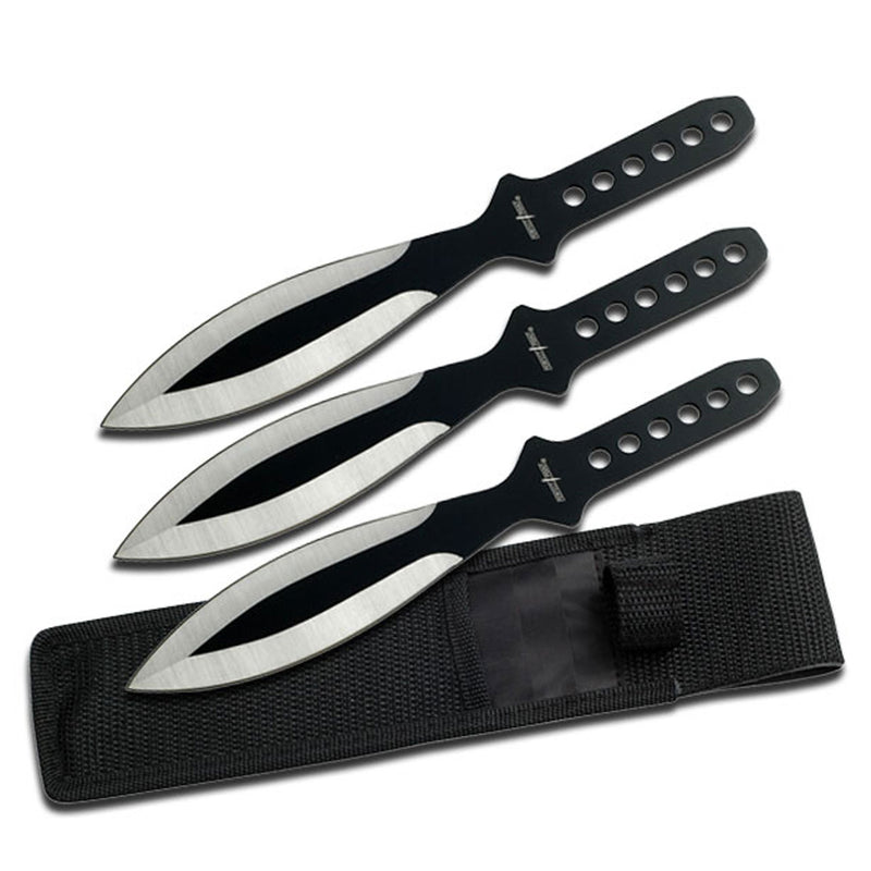 Perfect Point Blk/Silver Throwing Knife Set 9″ - Backorder Stock Due 09th October