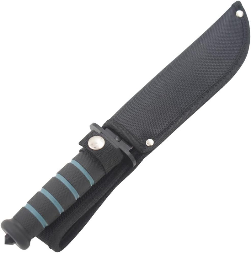 Snake Eye 12" Tactical Blk/Blue Fixed Blade Knife