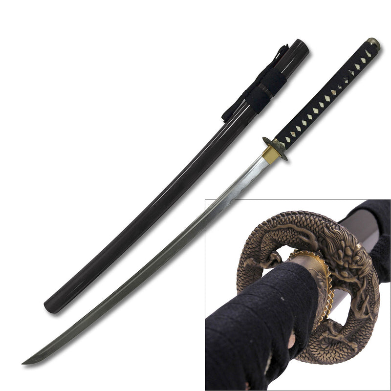 Ten Ryu 42″ Dragon Black Samurai Sword