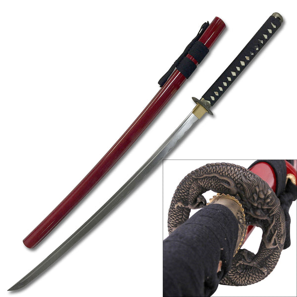 Ten Ryu 42″ Dragon Red Samurai Sword