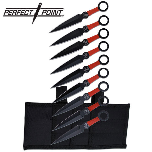 Perfect Point 9 Piece Throwing Knife Set 6.25″