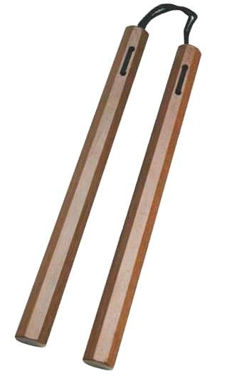 Nunchaku 14" Wood Octagonal with Rope