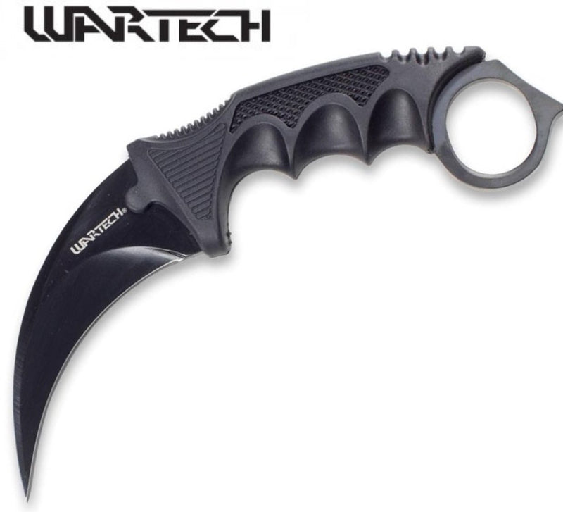 Wartech 7.5″ Black Karambit Knife