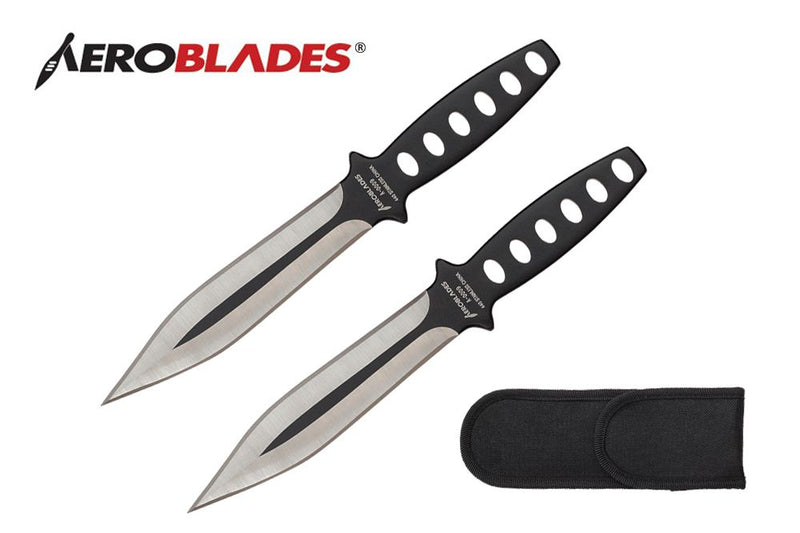 Aeroblades Vented Double Edge Arrow Throwing Knife Set 7.5"