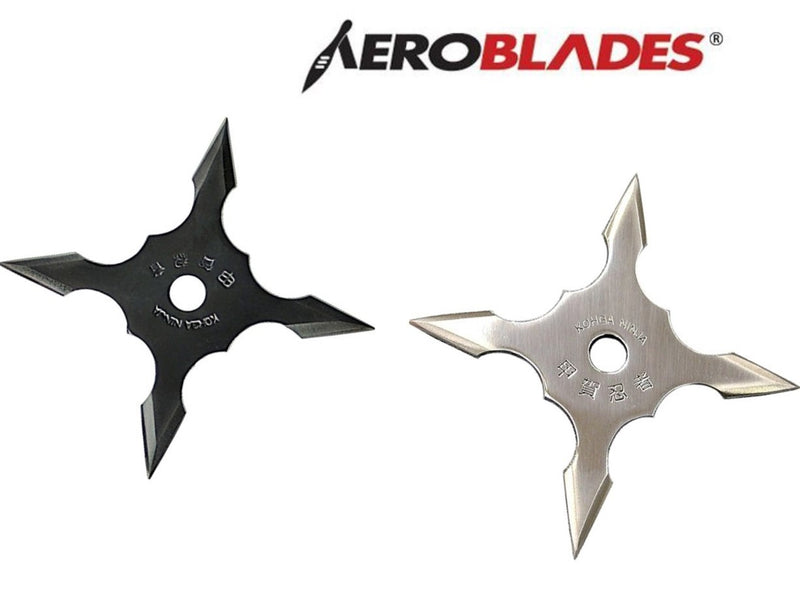 Aeroblades 4 Point Compass 4" Throwing Star Set